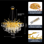 Modern Gold Tree Branch Chandelier