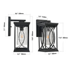 Opeloak 14" Black Outdoor Wall Lantern