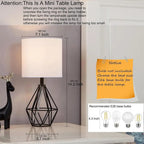 Modern Gold Table Lamp - 14.2" Bedside Night Light