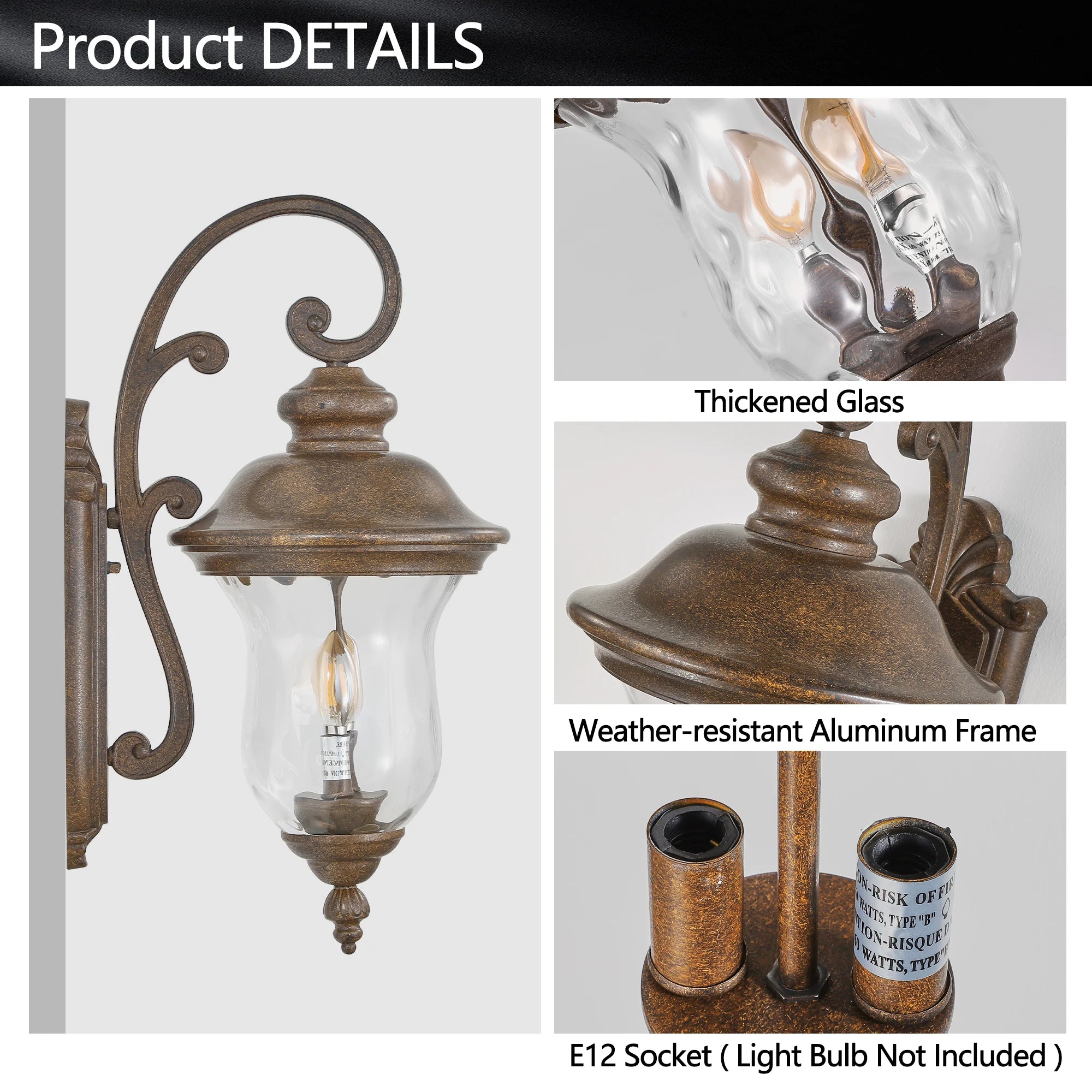 Opeloak 22" Vintage Outdoor Wall Lantern