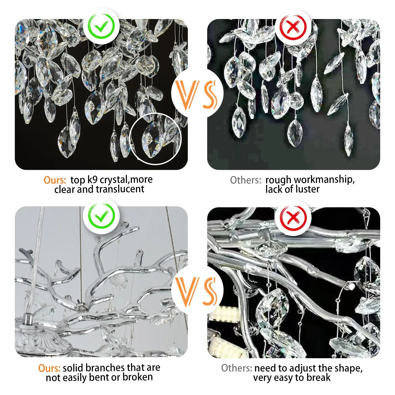 Modern Tree Branch Chandelier Crystal Chandeliers for Dining Room