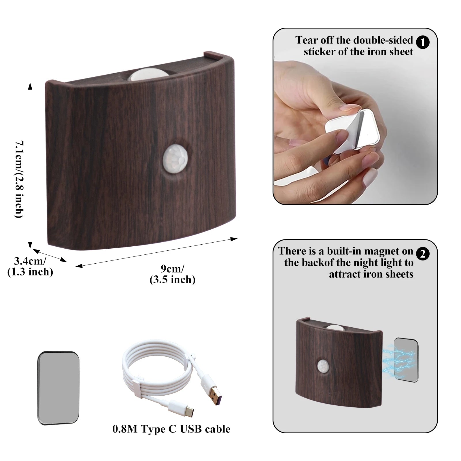 Morden Wireless Magnetic Motion Sensor Wall Light