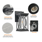 Opeloak 14" Black Outdoor Wall Lantern