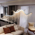 DB Modern 36.2-inch Dangling Wave Crystal Chandelier
