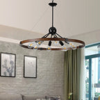 Opeloak 32" Rustic Industrial Chandelier