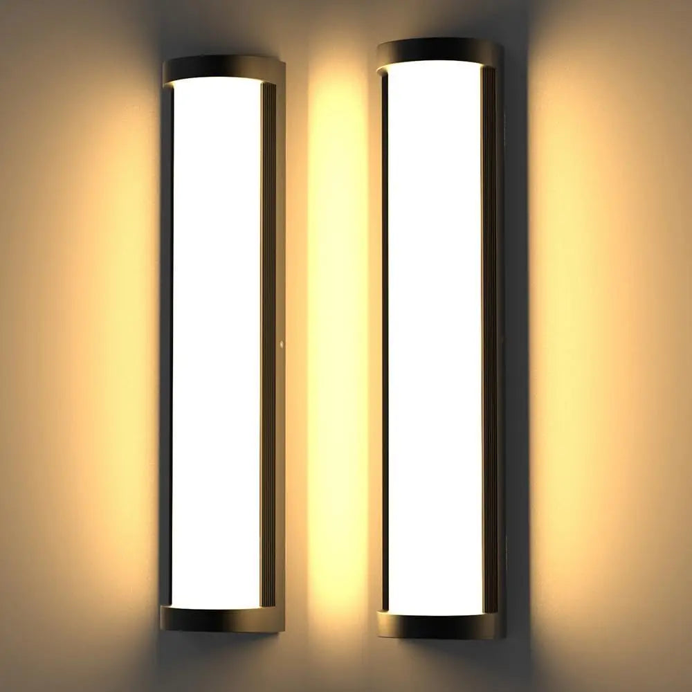 Contemporary Large Outdoor Sconces - 2-Pack