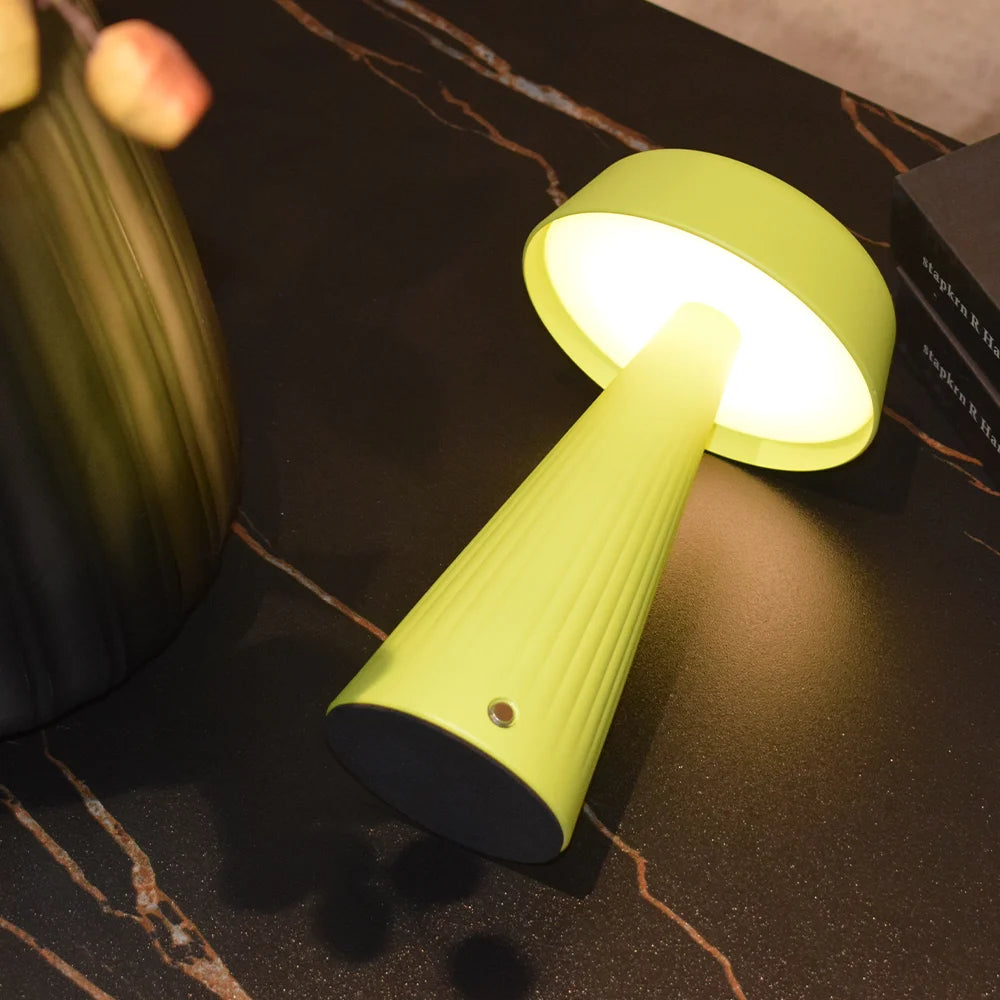 Wireless Touch Green Table Mushroom Lamp