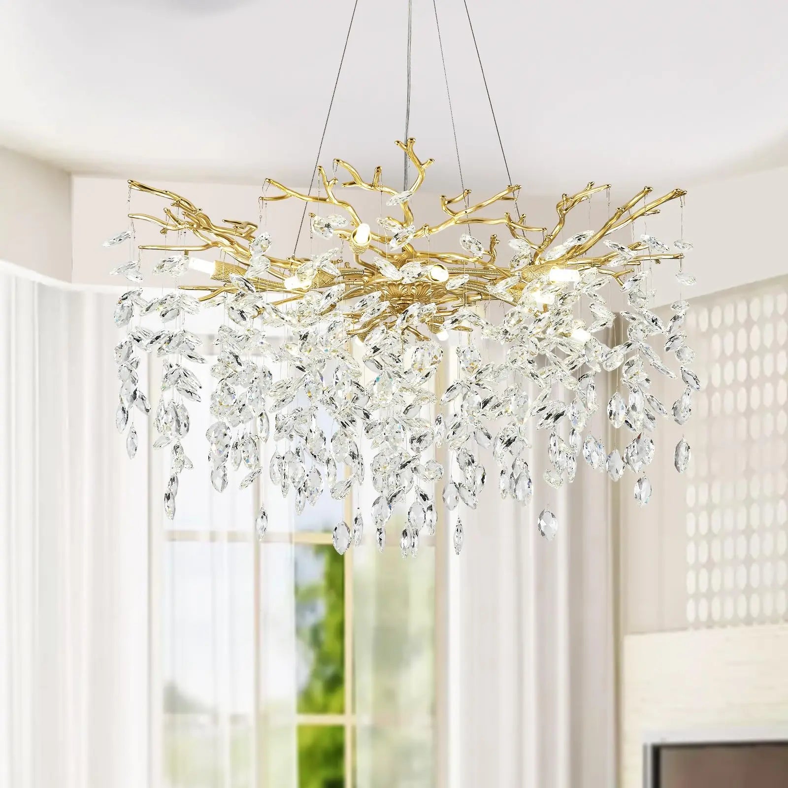 Modern Tree Branch Chandelier Crystal Chandeliers for Dining Room
