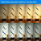 Opeloak Modern Twisted LED Spiral Decorative Table Lamp
