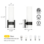 Opeloak Modern Matte Black Vanity Light