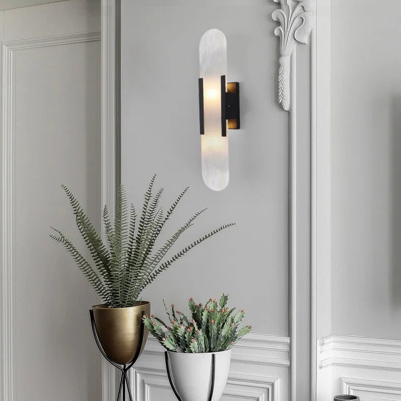 Luxury Alabaster Natural Marble Wall Sconce