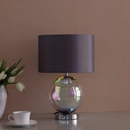 Artie Orb Iridescent Chrome Glass Table Lamp