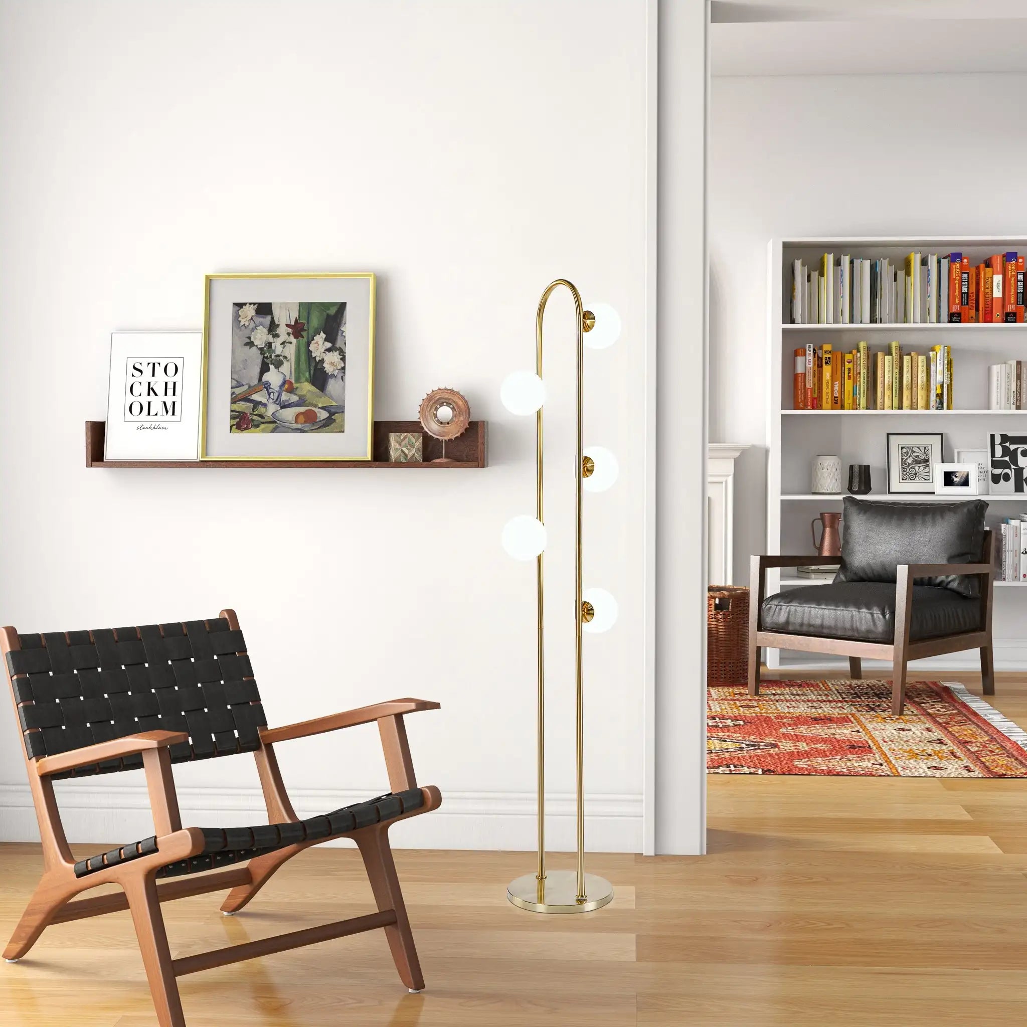 Modern Metal Floor Lamp - Adjustable Corner LED Lamp | OE HOME