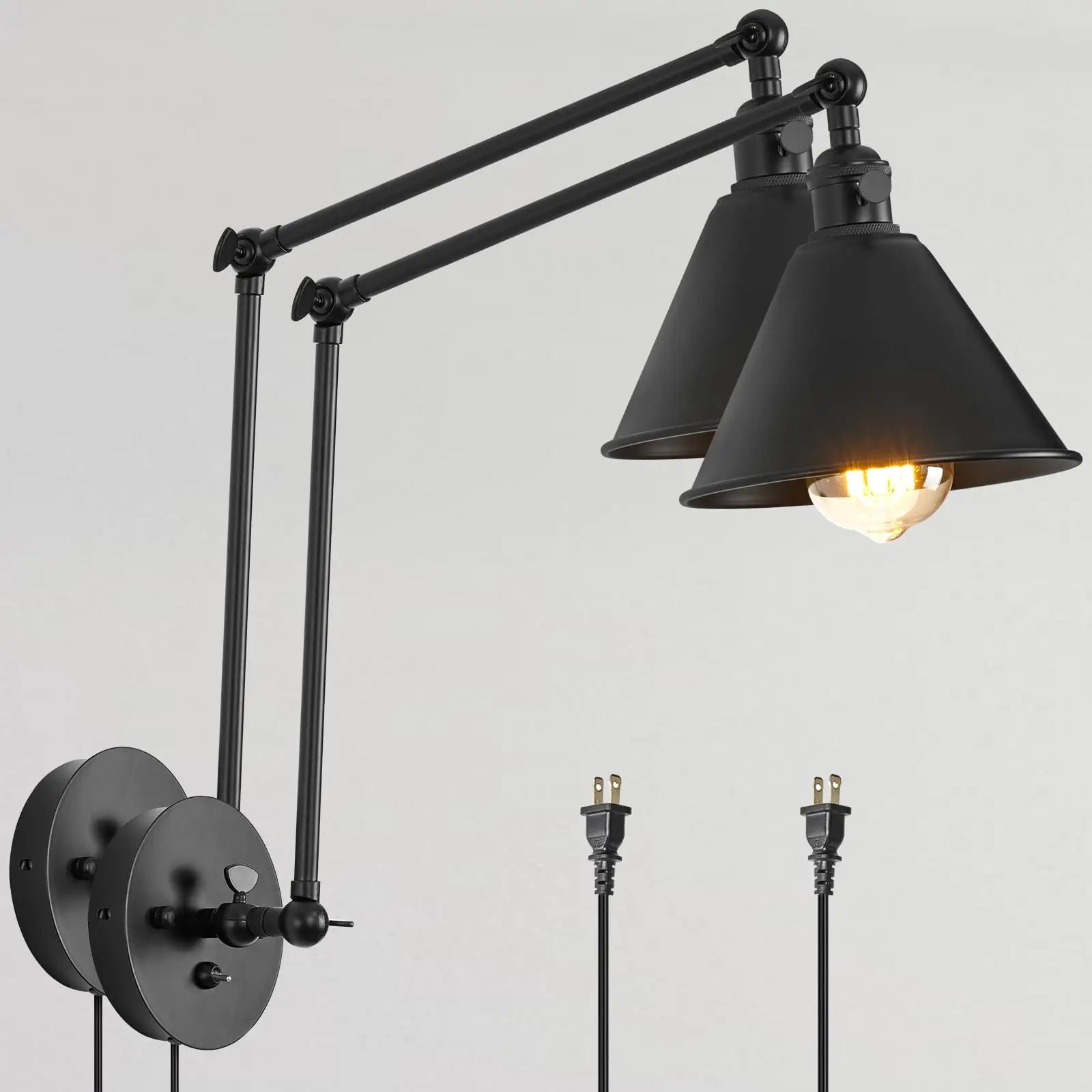 Vintage Adjustable Swing Arm Wall Lamp