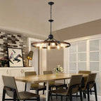 Opeloak 32" Rustic Industrial Chandelier