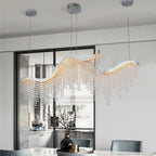 DB Modern 36.2-inch Dangling Wave Crystal Chandelier