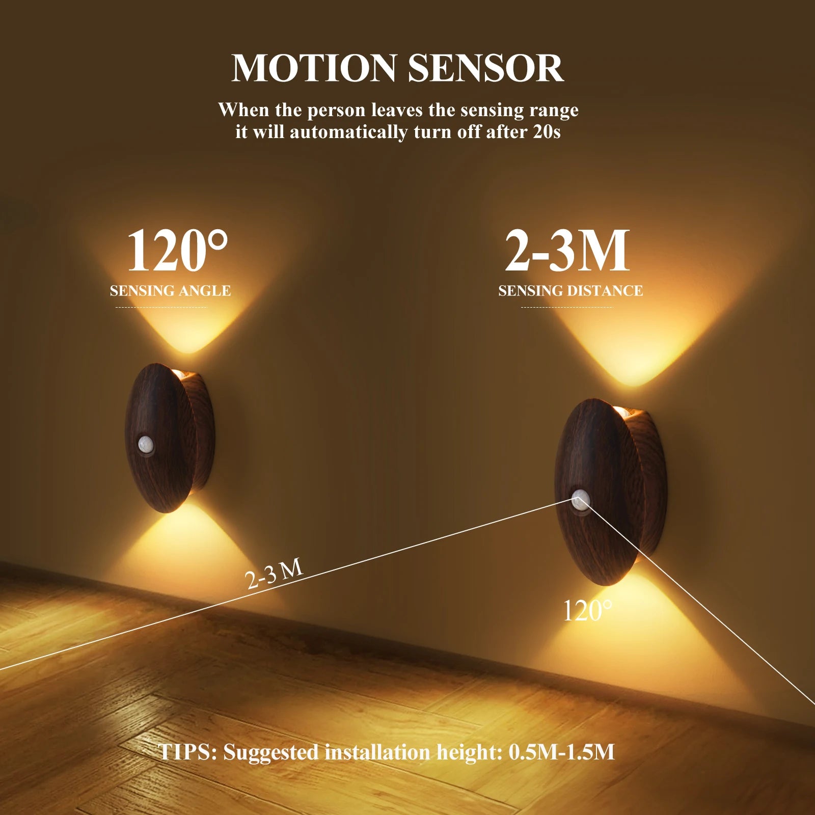 Modern Motion Sensor Bedside Wall Light