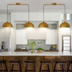 41" Modern Industrial Double Dome Pendant Light