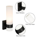 Opeloak Modern Matte Black Vanity Light