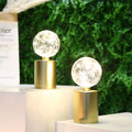 Opeloak Set of 2 Gold Battery Powered Table Lamps