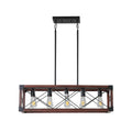 33.5-Inch 5-Light Farmhouse Linear Chandelier