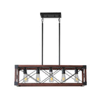 33.5-Inch 5-Light Farmhouse Linear Chandelier