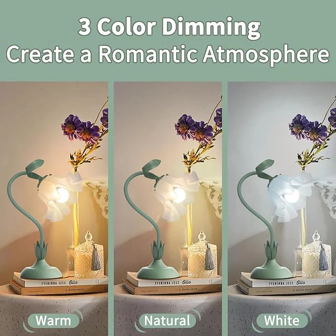 Flower Table Lamp for Bedroom Lighting
