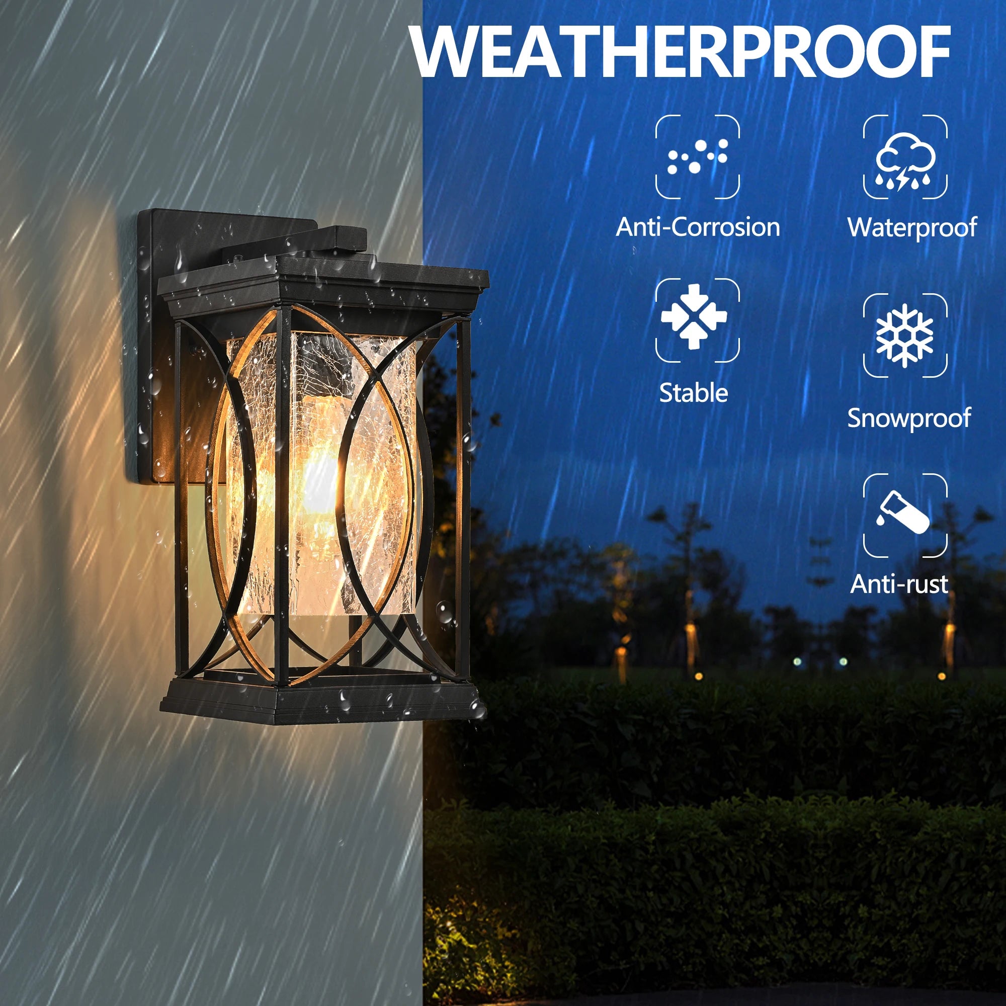 Opeloak 14" Black Outdoor Wall Lantern
