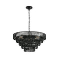 OpeLoak 24" Black Chandelier | 6-Light Boho Pendant