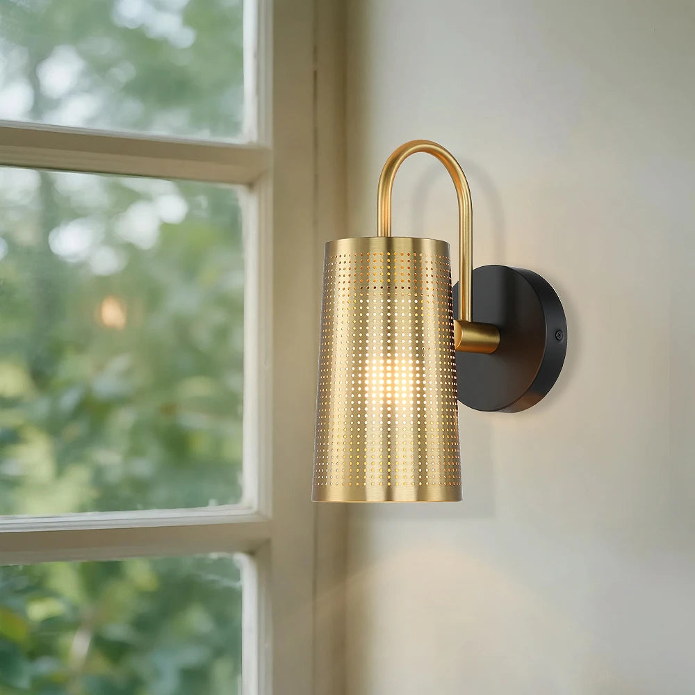 Opeloak Modern Brushed Brass Wall Sconce