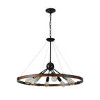 Opeloak 32" Rustic Industrial Chandelier