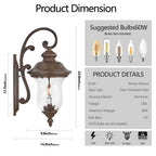 Opeloak 22" Vintage Outdoor Wall Lantern