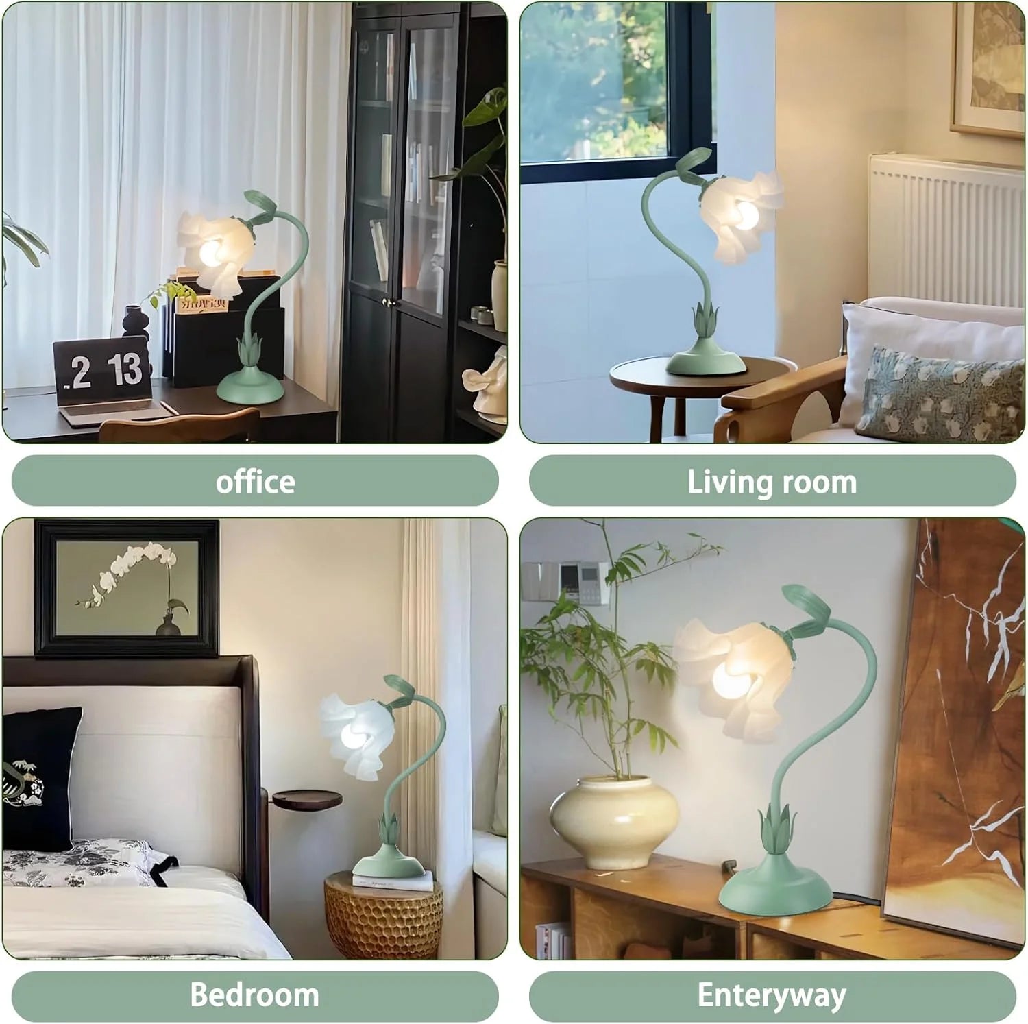 Flower Table Lamp for Bedroom Lighting