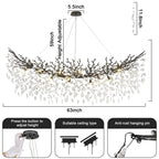 Luxury Rectangle Tree Branch Chandelier
