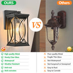 Opeloak 14" Black Outdoor Wall Lantern