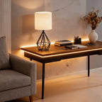 Modern Gold Table Lamp - 14.2" Bedside Night Light