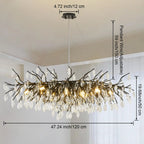 Modern Black Crystal Tree Branch Chandelier
