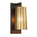 Mid-Century Modern Antique Brass Wall Sconce