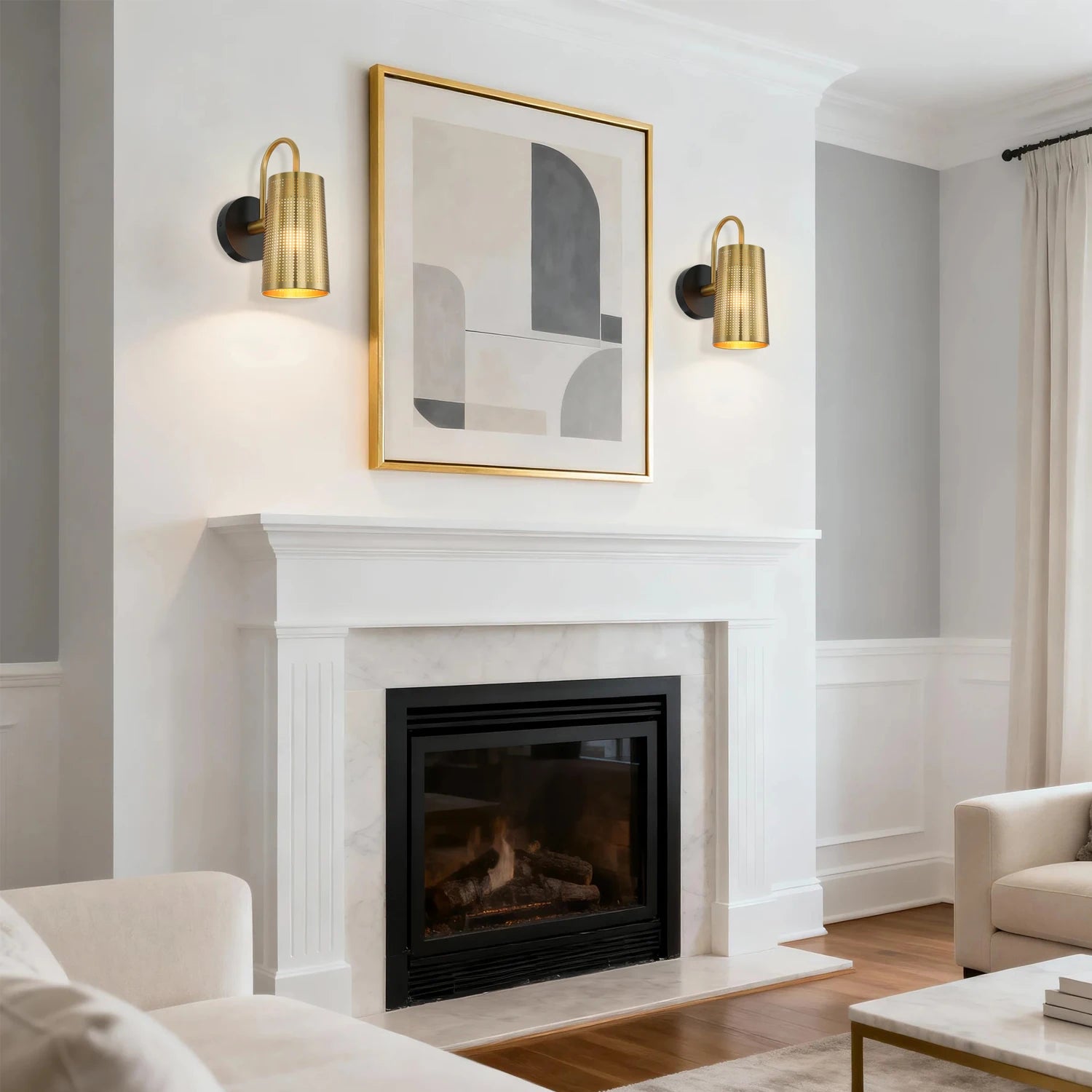 Opeloak Modern Brushed Brass Wall Sconce