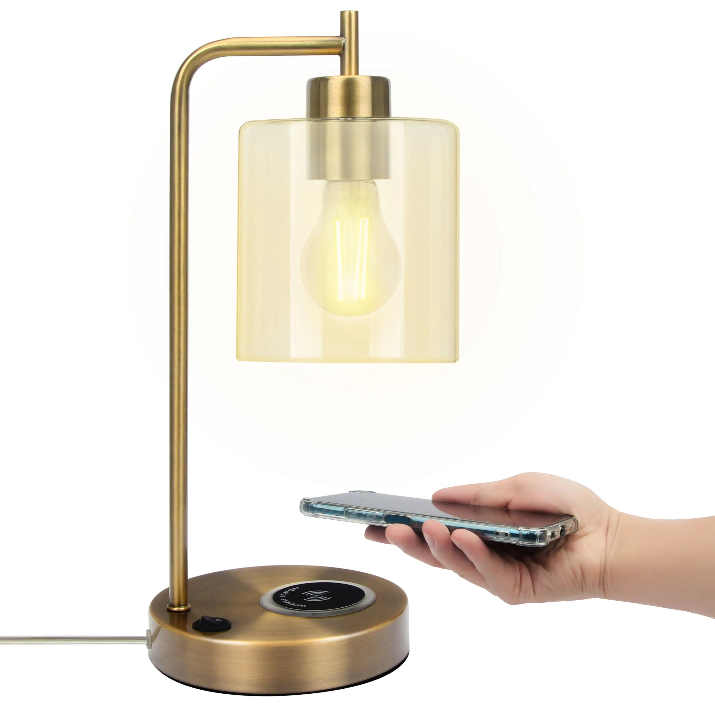 Opeloak Bourget 16" Antique Brass Table Lamp