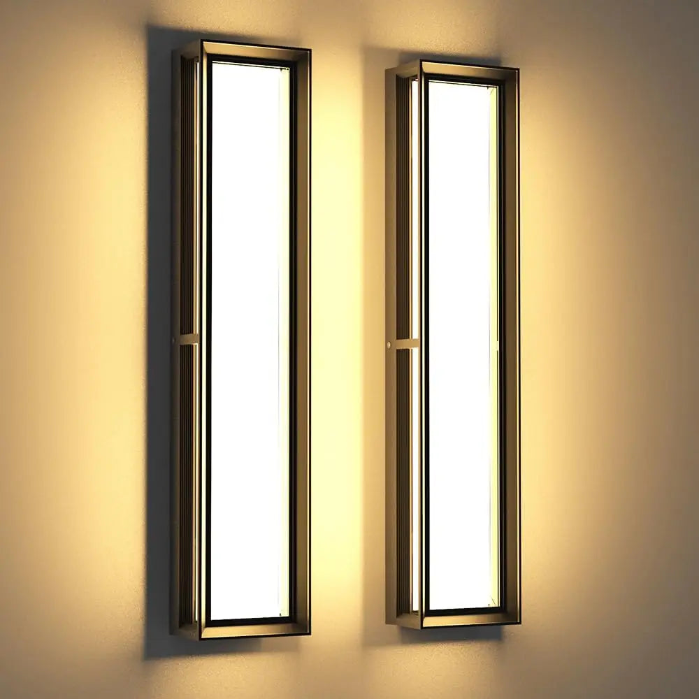 Contemporary Large Outdoor Sconces - 2-Pack