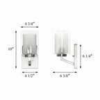 Opeloak Modern Brushed Nickel Wall Sconce