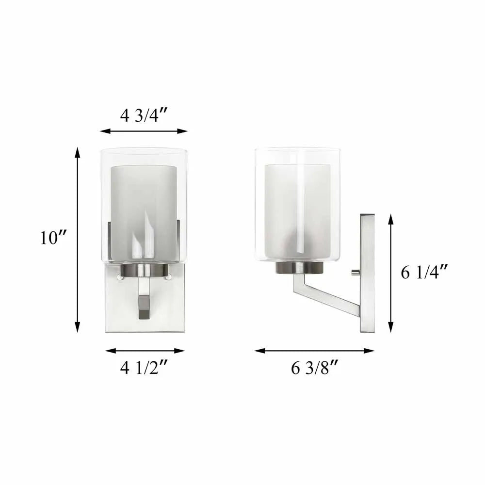 Opeloak Modern Brushed Nickel Wall Sconce