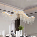 DB Modern 36.2-inch Dangling Wave Crystal Chandelier