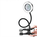 Opeloak Modern Clip-On LED Desk Ring Light with Magnifier