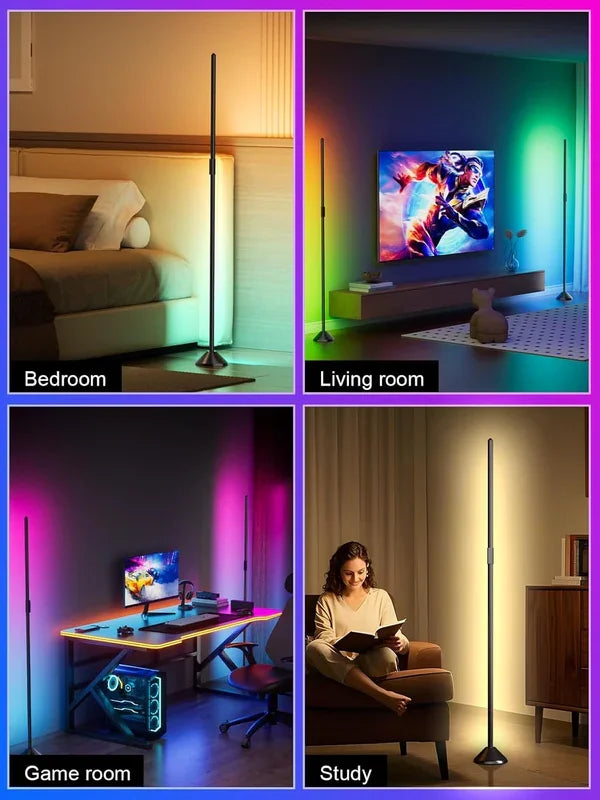 RGBIC LED Corner Floor Light - WiFi & Alexa Controlled
