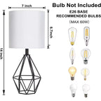 Modern Gold Table Lamp - 14.2" Bedside Night Light