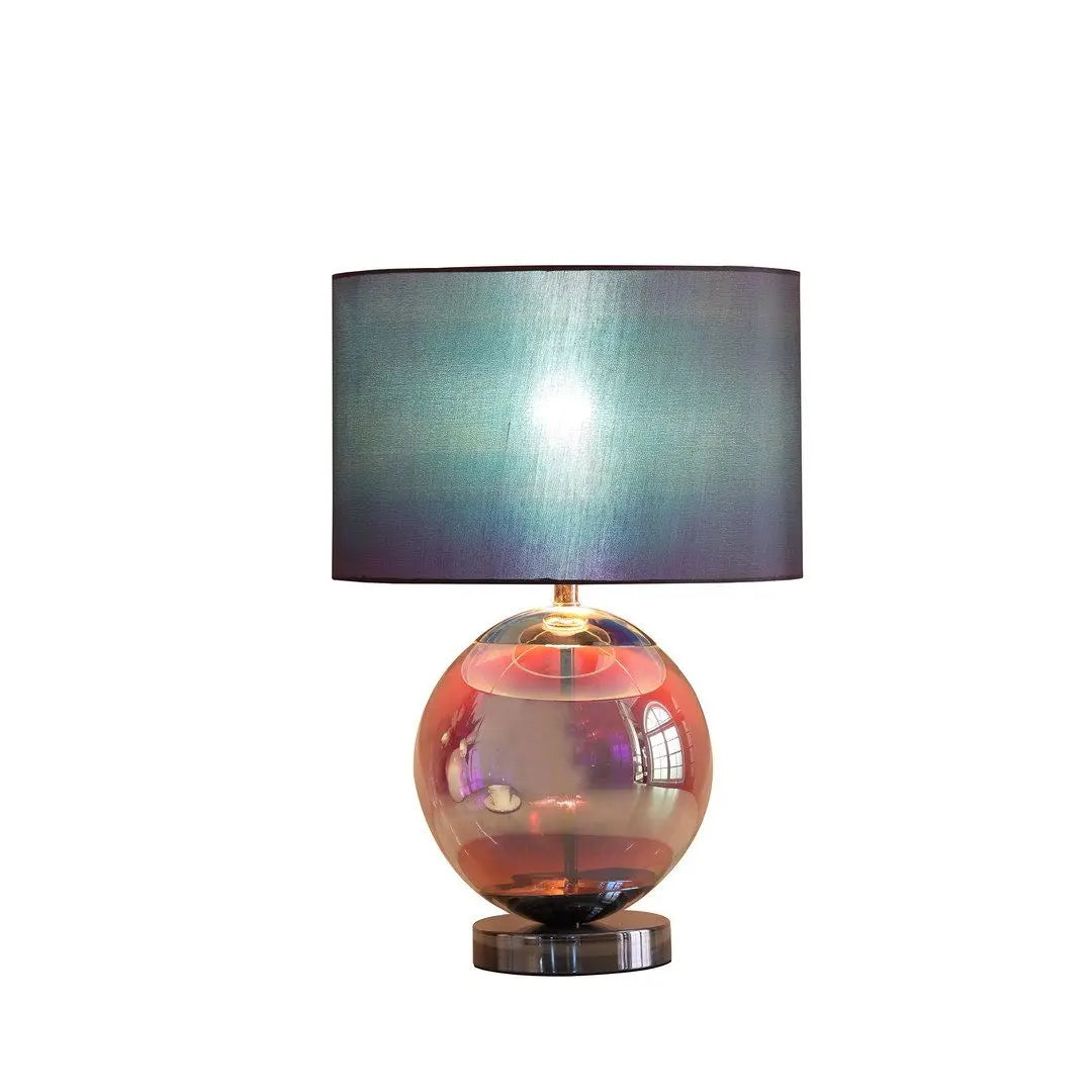 Artie Orb Iridescent Chrome Glass Table Lamp