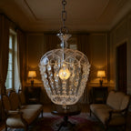 Crystal Pendant Light Round Bowl Shape