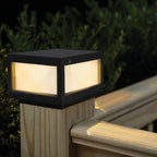 Solar Post Light, 12" Outdoor Column Pillar Lamp
